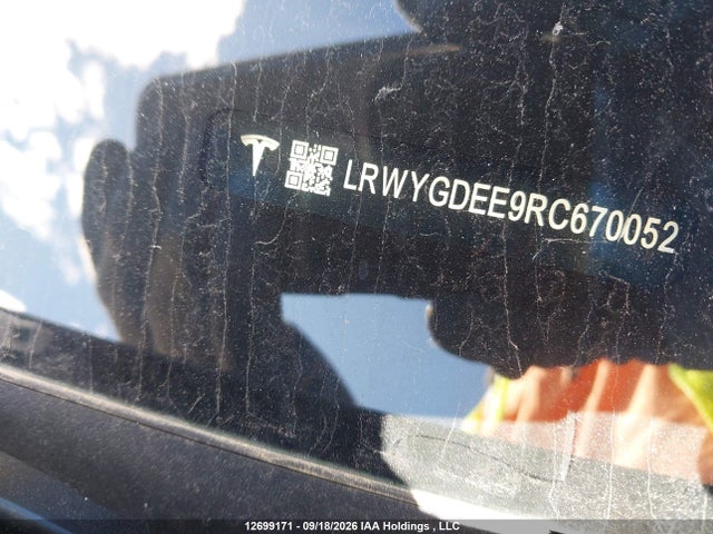 Продаж на аукціоні авто 2024 Tesla Model Y Long Range, vin: LRWYGDEE9RC670052, номер лоту: 12699171