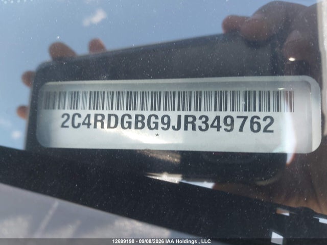 2018 Dodge Grand Caravan Se მანქანა იყიდება აუქციონზე, vin: 2C4RDGBG9JR349762, აუქციონის ნომერი: 12699198