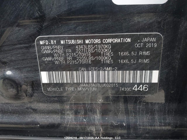 Mitsubishi RVR ES 2020 JA4AJ3AU3LU602015 Image 20