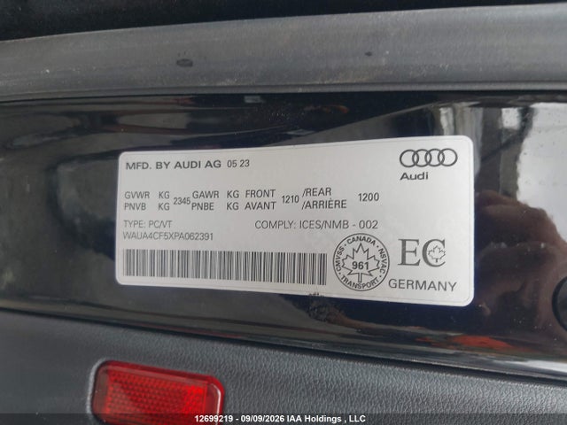 Audi S5 SPORTBACK 2023 WAUA4CF5XPA062391 Image 19