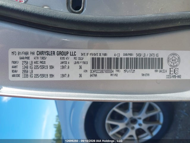 Продажа на аукционе авто 2013 Dodge Journey Sxt, vin: 3C4PDCCG9DT655554, номер лота: 12699250