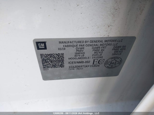 Chevrolet MALIBU LT 2019 1G1ZD5ST1KF153026 Image 9