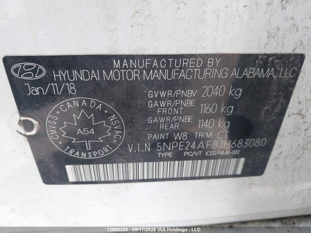 Hyundai SONATA SE 2018 5NPE24AF8JH683080 Image 22