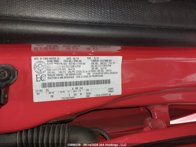 Ford FOCUS SE 2014 1FADP3F25EL352624 Image 20