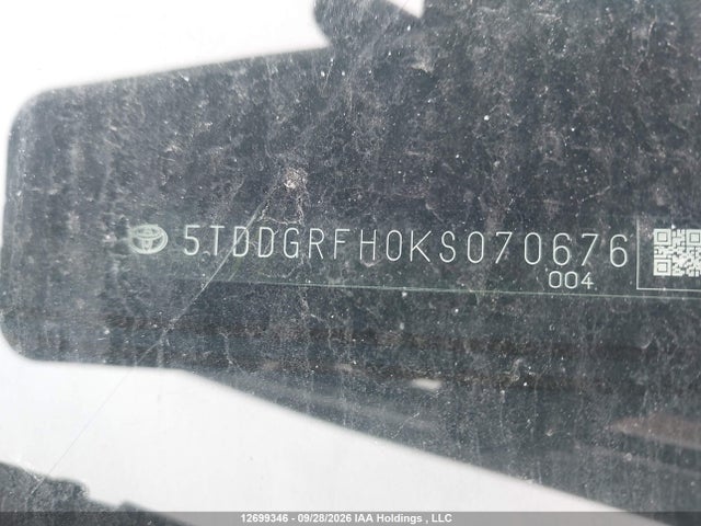 5TDDGRFH0KS070676 Toyota Highlander Hybrid Limited