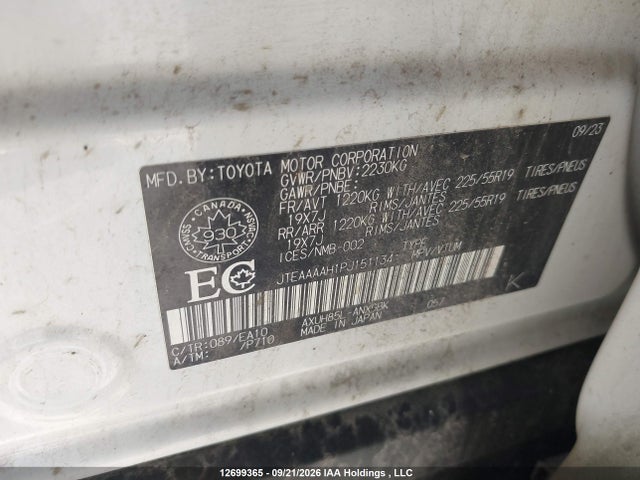 Продаж на аукціоні авто 2023 Toyota Venza, vin: JTEAAAAH1PJ151134, номер лоту: 12699365