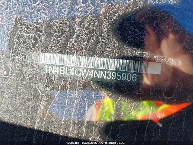 1N4BL4CW4NN395906 Nissan Altima 2.5 Sr Midnight Edition