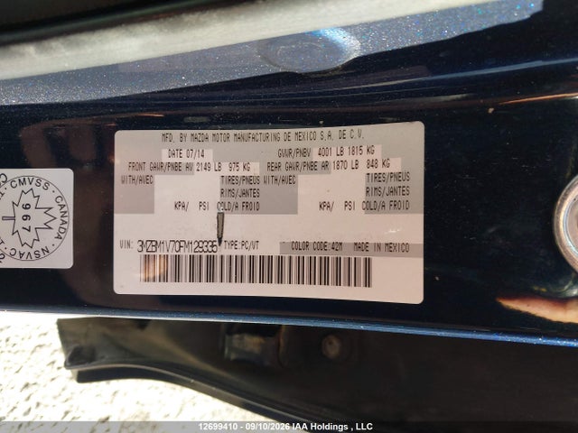 Mazda Mazda3 Gs 2015 3MZBM1V70FM129335 Image 19