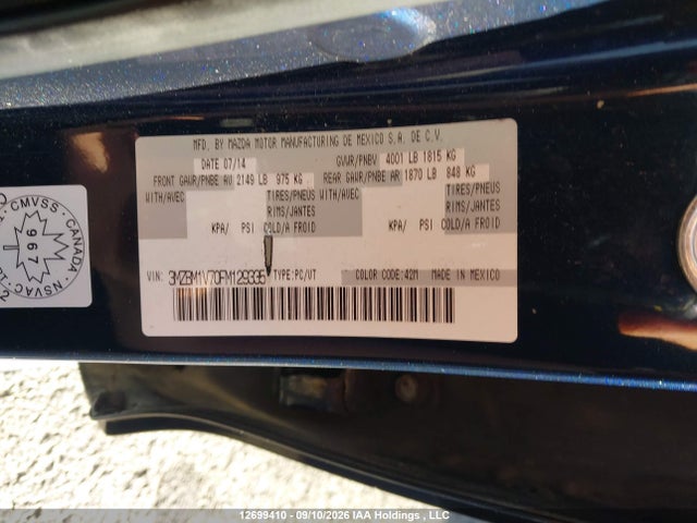Mazda Mazda3 Gs 2015 3MZBM1V70FM129335 Image 9
