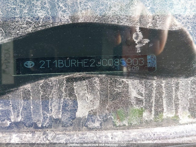 12699447 :رقم المزاد ، 2T1BURHE2JC085903 vin ، 2018 Toyota Corolla L/le/xle/se/xse مزاد بيع
