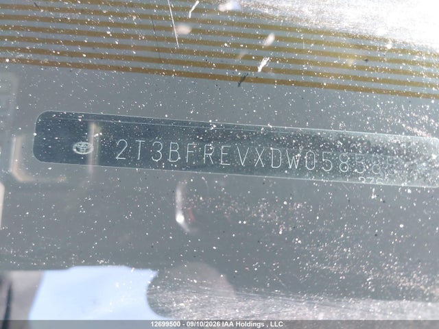 12699500 :رقم المزاد ، 2T3BFREVXDW058585 vin ، 2013 Toyota Rav4 Le مزاد بيع