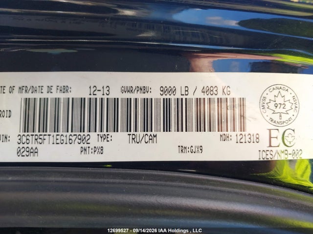 3C6TR5FT1EG167902 RAM 2500 Laramie
