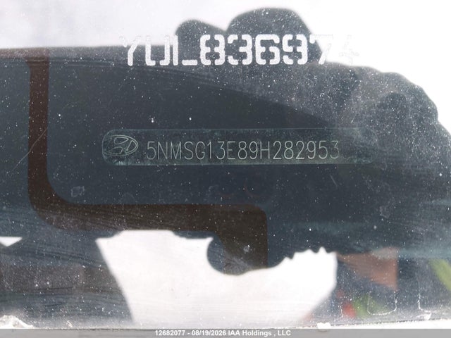 Продаж на аукціоні авто 2009 Hyundai Santa Fe Gl/gls, vin: 5NMSG13E89H282953, номер лоту: 12682077