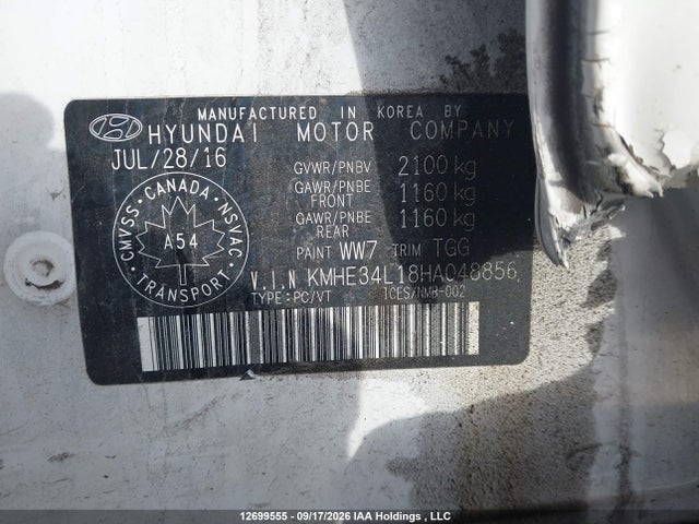 KMHE34L18HA048856 Hyundai Sonata