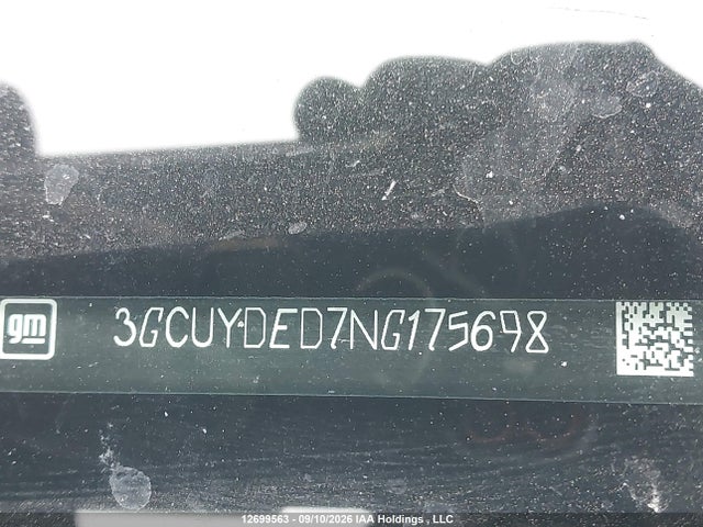 12699563 :رقم المزاد ، 3GCUYDED7NG175698 vin ، 2022 Chevrolet Silverado Ltd K1500 Lt مزاد بيع
