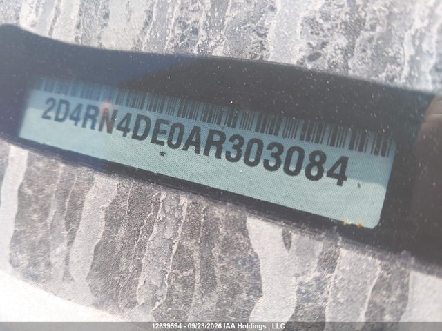 12699594 :رقم المزاد ، 2D4RN4DE0AR303084 vin ، 2010 Dodge Grand Caravan Se مزاد بيع