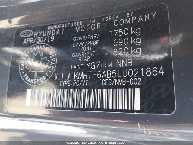 Hyundai Veloster Turbo Dct 2020 KMHTH6AB5LU021864 Image 9