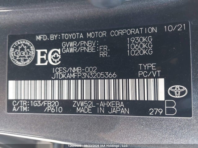 Toyota PRIUS PRIME 2022 JTDKAMFP3N3205366 Image 18