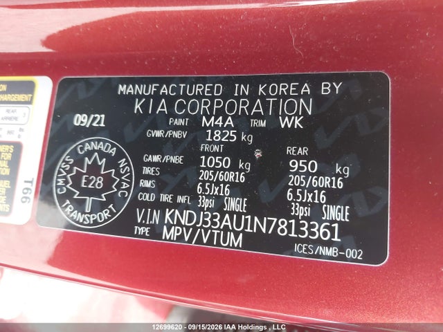 KNDJ33AU1N7813361 KIA Soul Ex/ex Premium/ex+/gt-line Limited