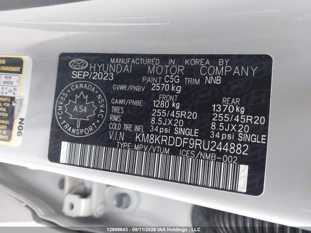 Aukcja sprzedaży 2024 Hyundai Ioniq 5 Limited/disney 100 Platinum Edition, vin: KM8KRDDF9RU244882, numer aukcji: 12699643