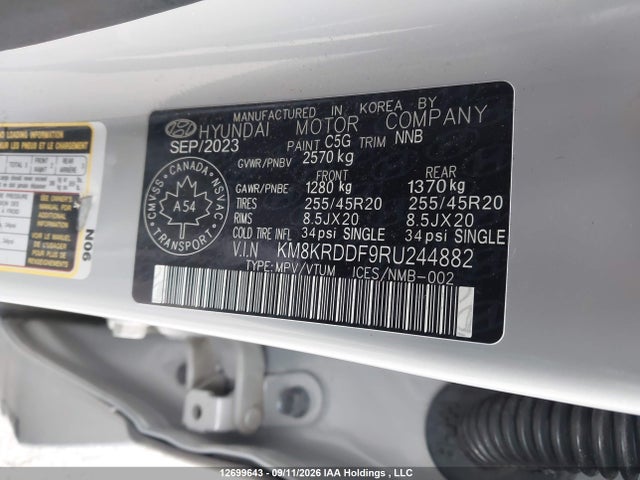 Aukcja sprzedaży 2024 Hyundai Ioniq 5 Limited/disney 100 Platinum Edition, vin: KM8KRDDF9RU244882, numer aukcji: 12699643
