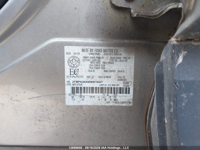 Ford Edge Titanium 2024 2FMPK4K94RBB18457 Image 9