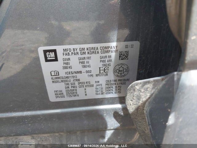 Aukcja sprzedaży 2022 Buick Encore Gx Awd Preferred, vin: KL4MMCSL5NB117013, numer aukcji: 12699657