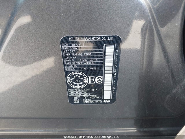 3PCAJ5LR4PF111817 Infiniti Qx55 Sensory