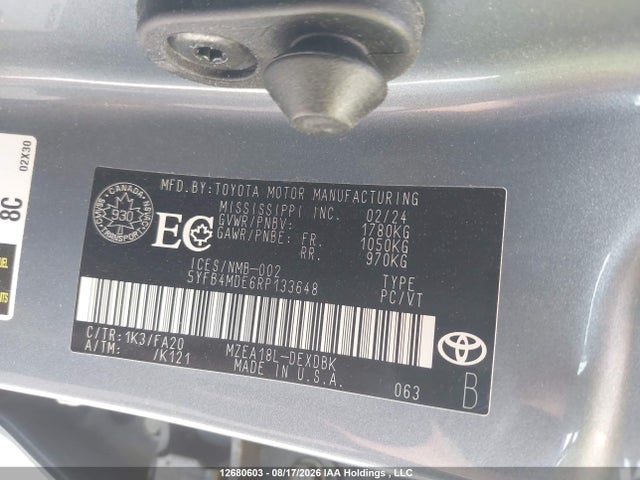 Toyota COROLLA L 2024 5YFB4MDE6RP133648 Image 20