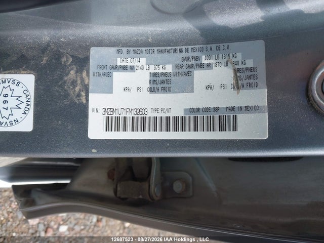 Aukcja sprzedaży 2015 Mazda Mazda3 Gx, vin: 3MZBM1U71FM132603, numer aukcji: 12687523