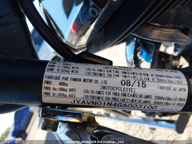 Yamaha Xvs950 A/ct 2016 JYAVN01N4GA003100 Image 10