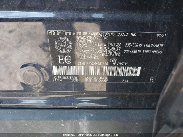 Toyota Rav4 Xle 2021 2T3R1RFVXMW183680 Image 9