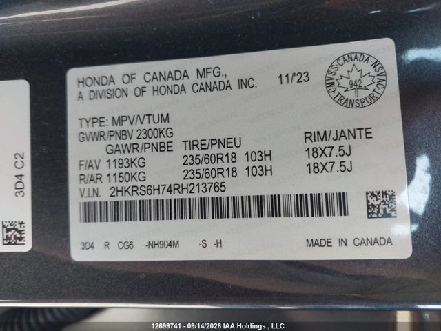 Honda CR-V 2024 2HKRS6H74RH213765 Image 18