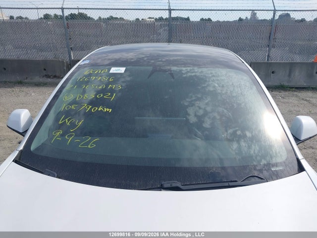 12699816 :رقم المزاد ، 5YJ3E1EA7MF083021 vin ، 2021 Tesla Model 3 مزاد بيع