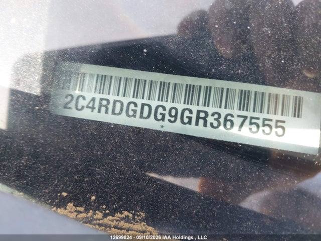 12699824 :رقم المزاد ، 2C4RDGDG9GR367555 vin ، 2016 Dodge Grand Caravan Crew مزاد بيع