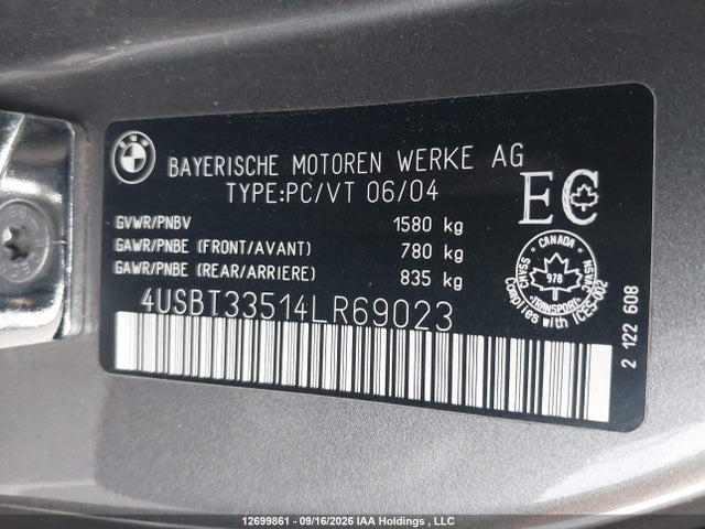 2004 Bmw Z4 2.5i მანქანა იყიდება აუქციონზე, vin: 4USBT33514LR69023, აუქციონის ნომერი: 12699861