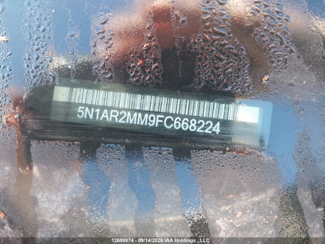 Продажа на аукционе авто 2015 Nissan Pathfinder S/sv/sl/platinum, vin: 5N1AR2MM9FC668224, номер лота: 12699874
