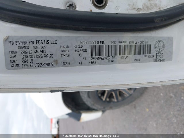 Dodge RAM 2016 1C6RR7FM6GS265611 Image 9