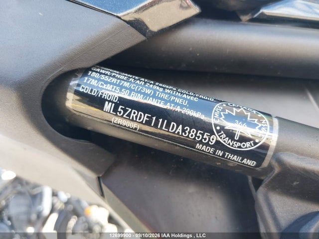 Продажа на аукционе авто 2020 Kawasaki Zr900 F, vin: ML5ZRDF11LDA38559, номер лота: 12699900
