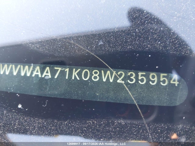 2008 Volkswagen Rabbit 3-door Trendline მანქანა იყიდება აუქციონზე, vin: WVWAA71K08W235954, აუქციონის ნომერი: 12699917