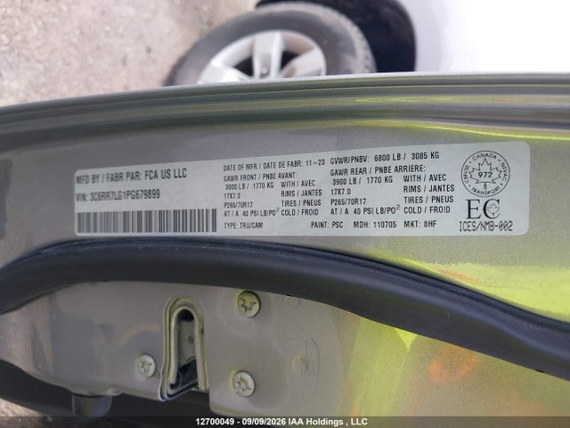 RAM 1500 Classic Slt 2023 3C6RR7LG1PG679899 Image 9