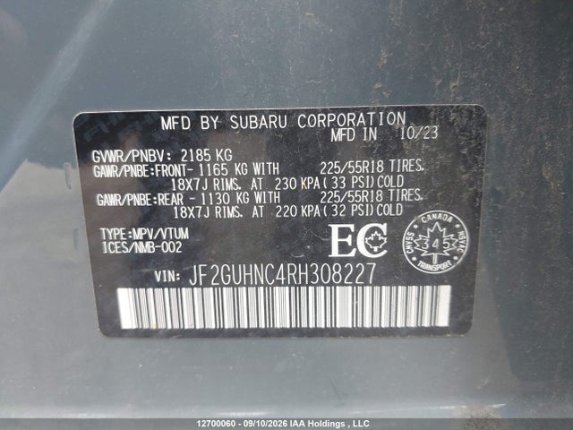 Subaru Crosstrek Limited 2024 JF2GUHNC4RH308227 Image 9