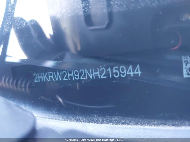Aukcja sprzedaży 2022 Honda Cr-v Touring, vin: 2HKRW2H92NH215944, numer aukcji: 12700089