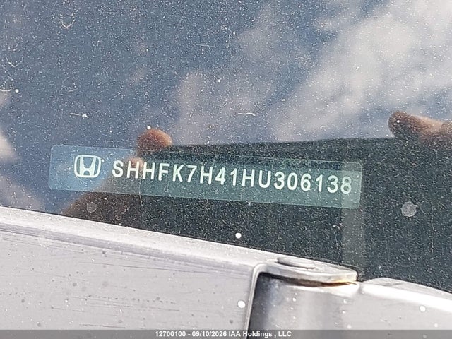SHHFK7H41HU306138 Honda Civic Sport