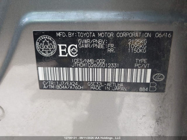 JTHCM1D26G5012331 Lexus Is 300 300