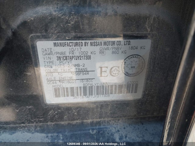 3N1CB7AP7JY217308 Nissan Sentra 1.6 Sr Turbo/nismo