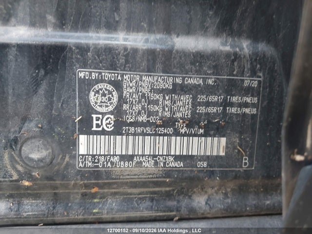 Toyota RAV4 LE 2020 2T3B1RFV5LC125400 Image 9