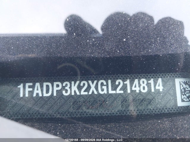 12700158 :رقم المزاد ، 1FADP3K2XGL214814 vin ، 2016 Ford Focus Se مزاد بيع