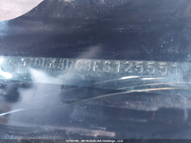 12700165 :رقم المزاد ، 5TDDK3DC3FS125551 vin ، 2015 Toyota Sienna Xle 7 Passenger مزاد بيع