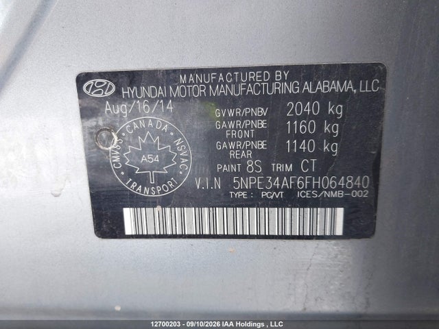 5NPE34AF6FH064840 Hyundai Sonata Sport/limited